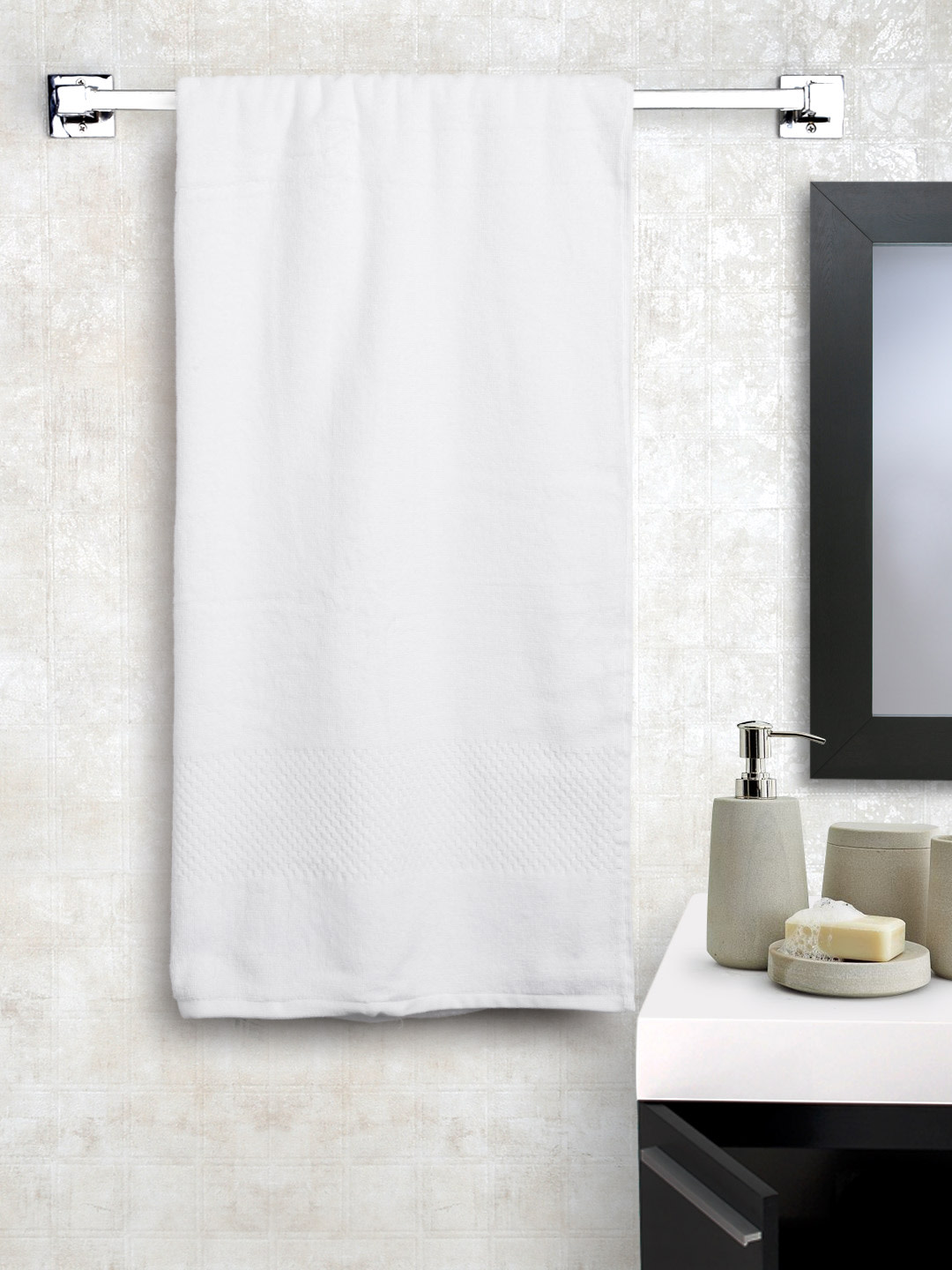 SWIFT DRY White Medium Bath Towel By SPACES