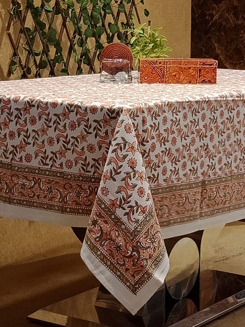 Beautiful Jaipuri Hand Printed Table Cover by Homiekart