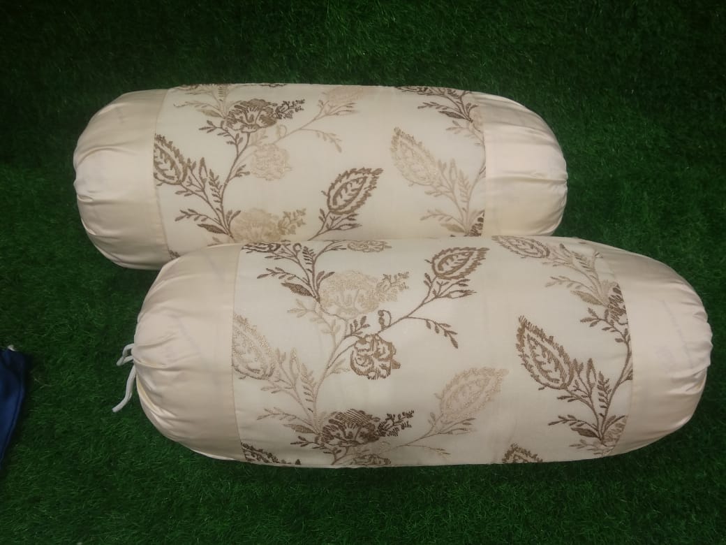 Tissue Embroidered of Bolster Covers by Homiekart