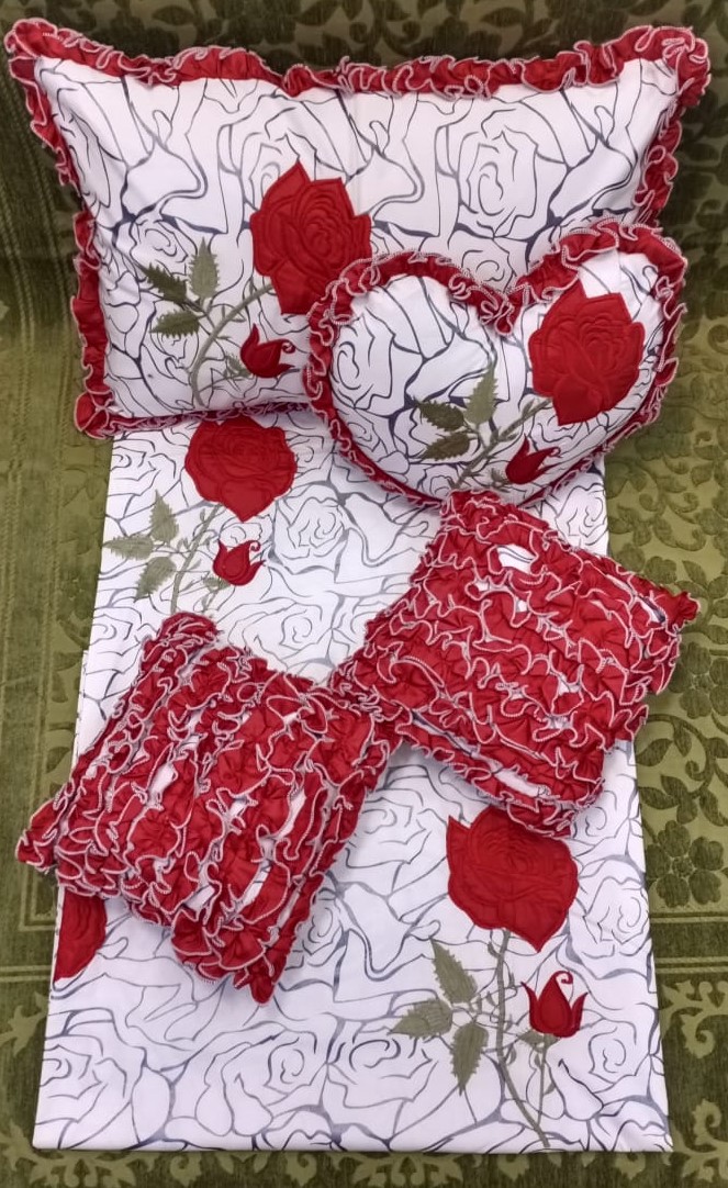 Designer Embroidered Double Bedcover BY HOMIEKART