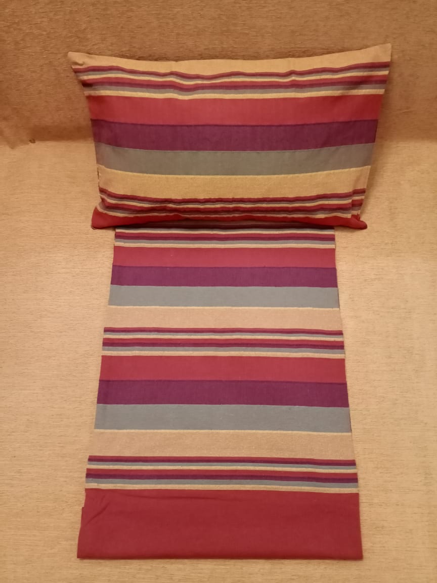 Handloom Cotton Striped Double Bedcover BY HOMIEKART