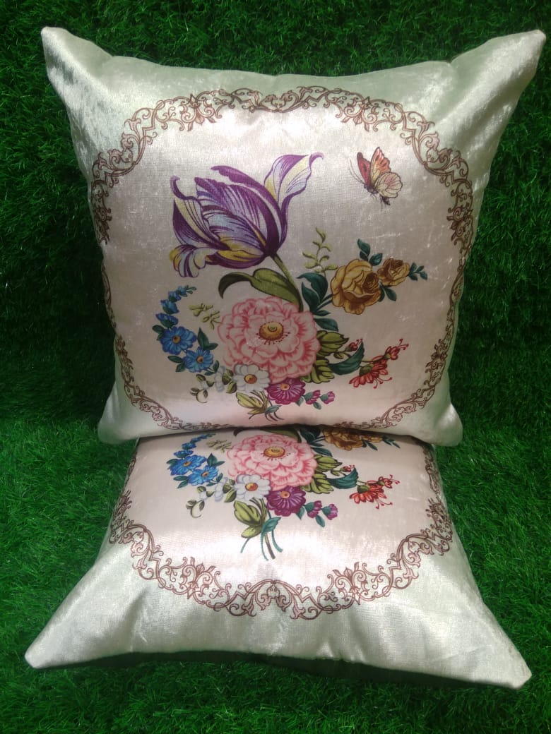 Stylish Digital Printed Velvet Cushion Cover Set by HOMIEKART.