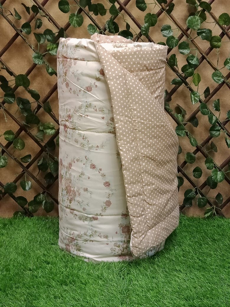 Single Ply Floral Printed Reversible Comforter by Metropolis