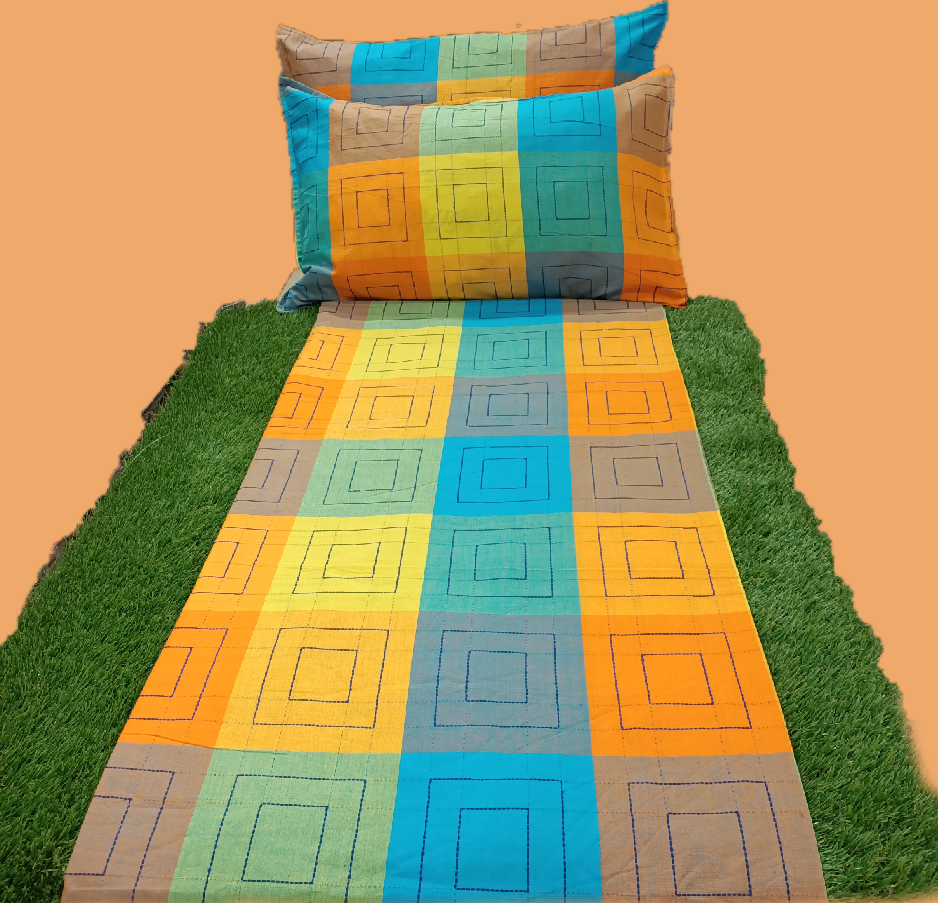 MIX DESIGN 2/40 DOUBLE BEDCOVER BY HOMIEKART
