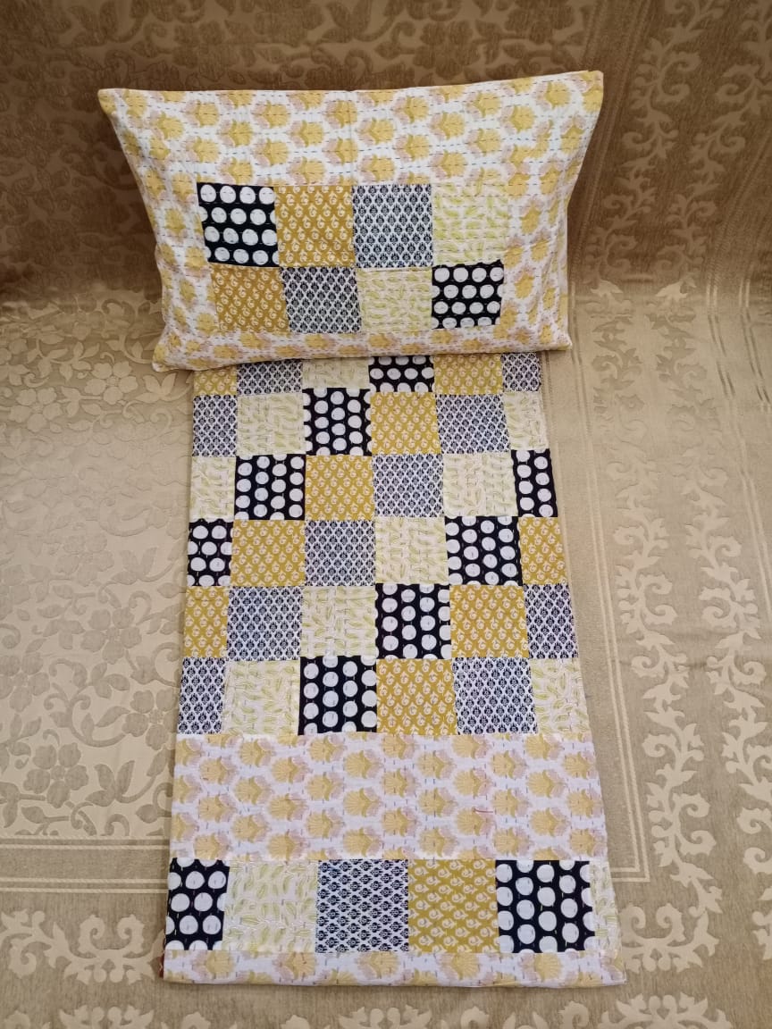 KANTHA WORK  DOUBLE BEDCOVER SET BY HOMIEKART