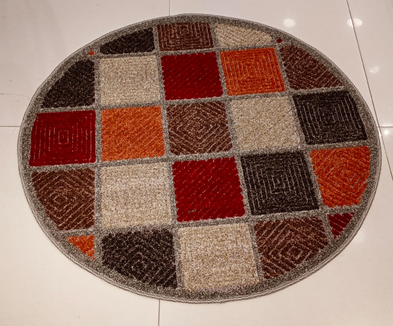 Spectra Super Soft  Modern look Anti Skid Round Carpet  By BELLAGIO