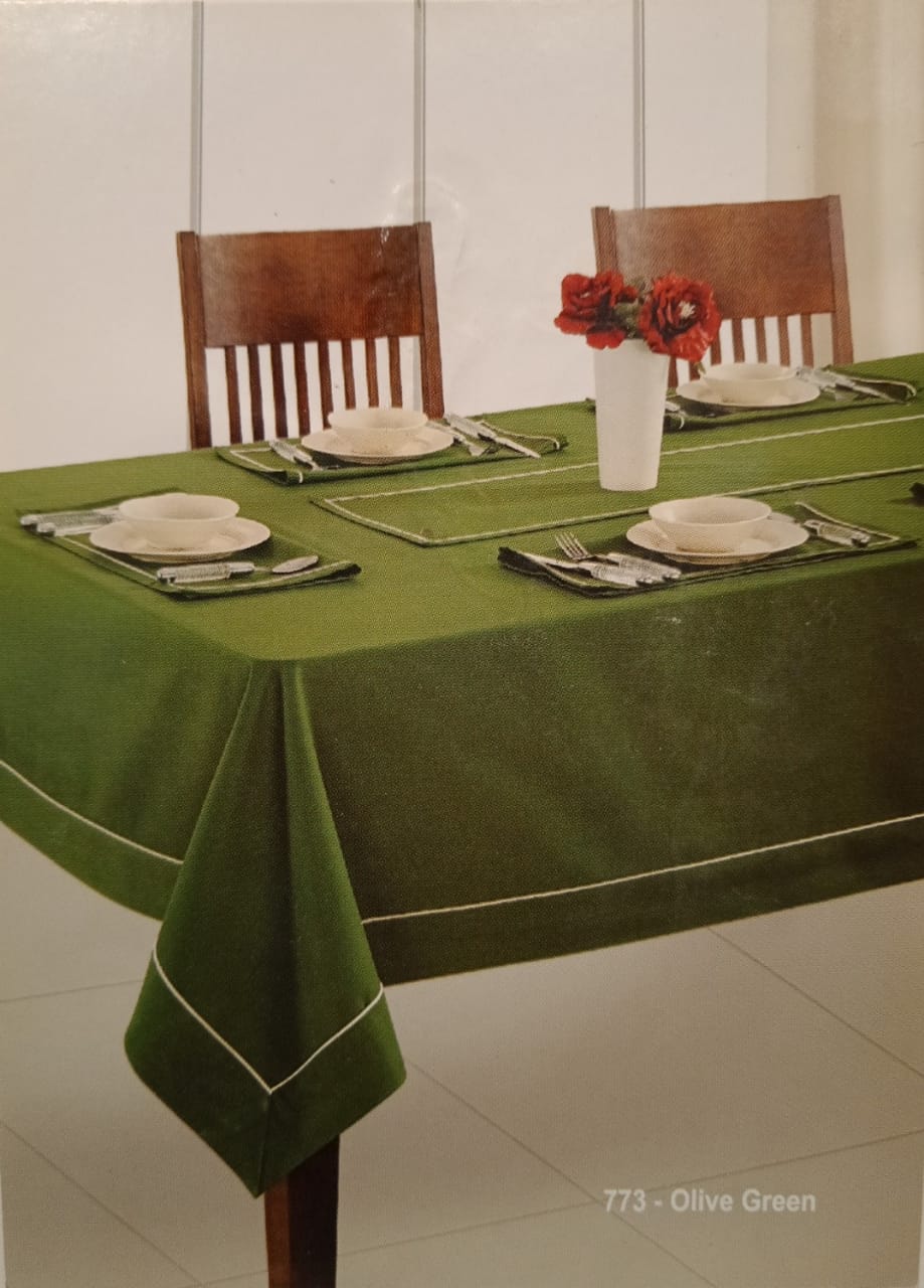 Solid Rectangular Table Cover by SWAYAM