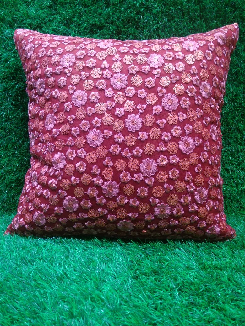 Tissue Net Embroidered Cushion Covers by HOMIEKART.
