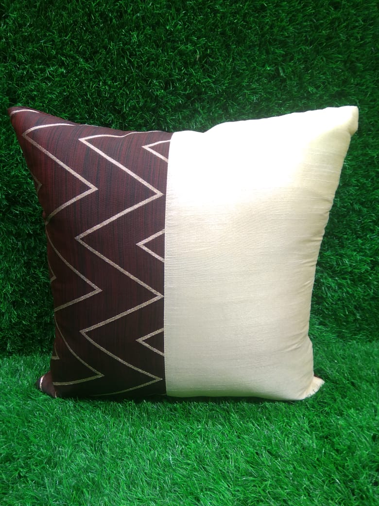 Designer Foil Jacquard silk Cushion Covers by HOMIEKART.